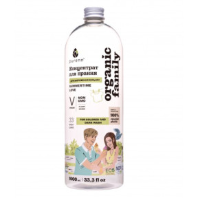Гель для прання Purenn Organic Family Summertime Love для кольорових та темних речей з календулою, 1 л
